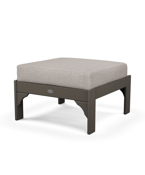 Vineyard Deep Seating Ottoman - Vintage Coffee/Weathered Tweed