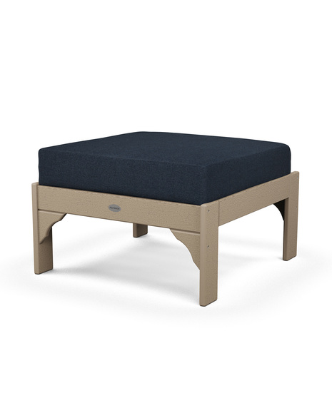 Vineyard Deep Seating Ottoman - Vintage Sahara/Marine Indigo