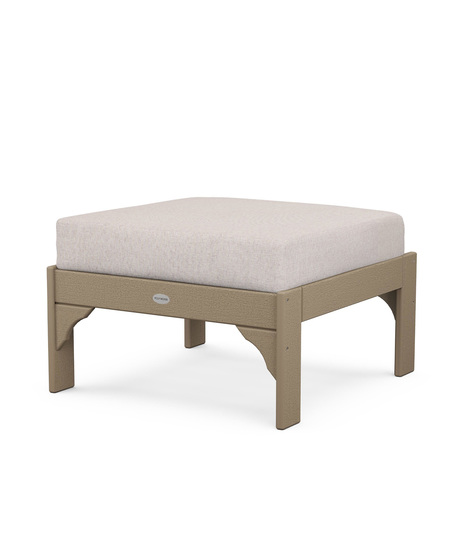 Vineyard Deep Seating Ottoman - Vintage Sahara/Dune Burlap