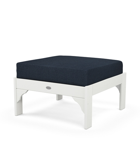 Vineyard Deep Seating Ottoman - Vintage White/Marine Indigo