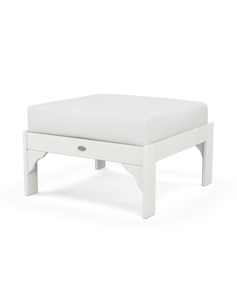 Vineyard Deep Seating Ottoman - Vintage White/Natural Linen