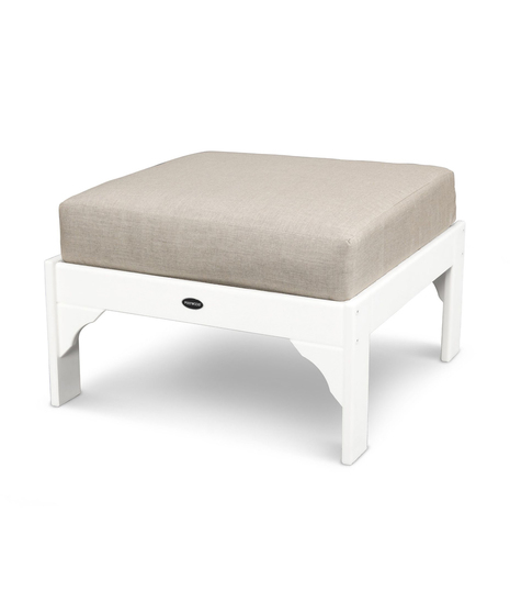 Vineyard Deep Seating Ottoman - White/Cast Ash