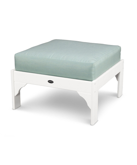 Vineyard Deep Seating Ottoman - White/Spa