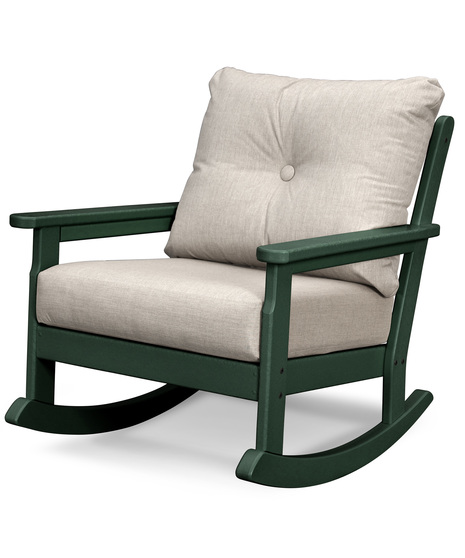 Vineyard Deep Seating Rocking Chair - Green/Cast Ash