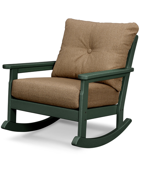 Vineyard Deep Seating Rocking Chair - Green/Sesame