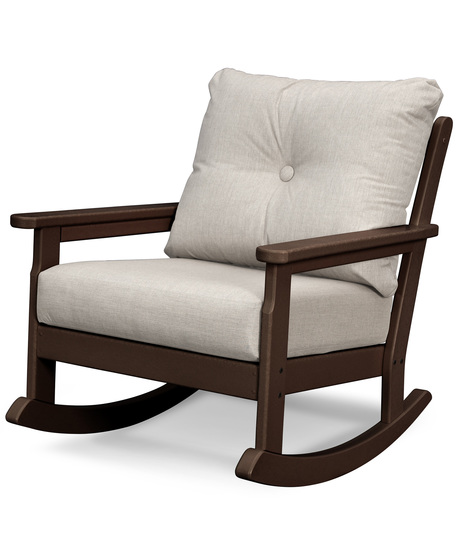 Vineyard Deep Seating Rocking Chair - Mahogany/Cast Ash