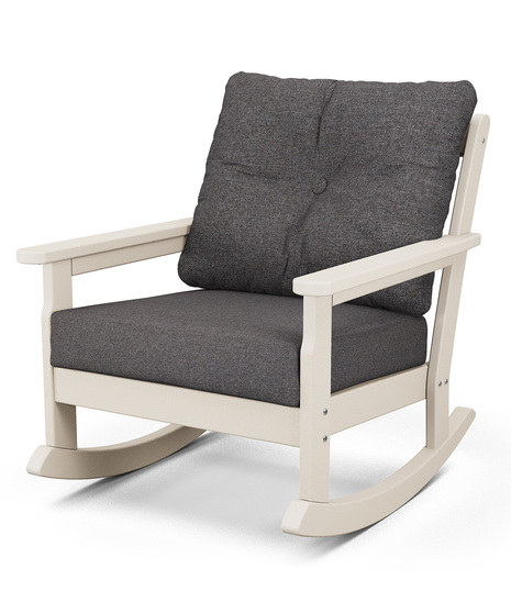 Vineyard Deep Seating Rocking Chair - Sand/Ash Charcoal