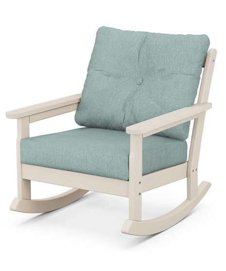 Vineyard Deep Seating Rocking Chair - Sand/Glacier Spa