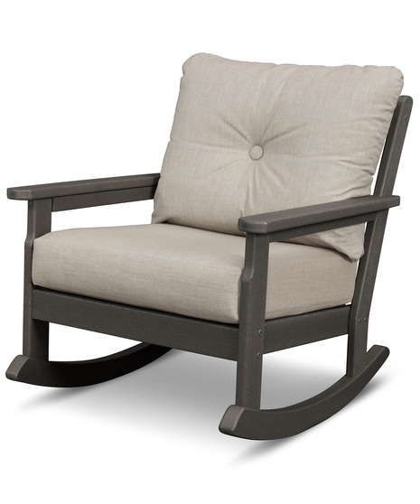 Vineyard Deep Seating Rocking Chair - Vintage Coffee/Cast Ash