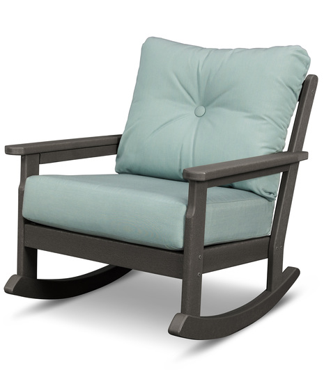 Vineyard Deep Seating Rocking Chair - Vintage Coffee/Spa