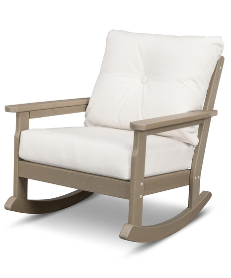 Vineyard Deep Seating Rocking Chair - Vintage Sahara/Bird's Eye