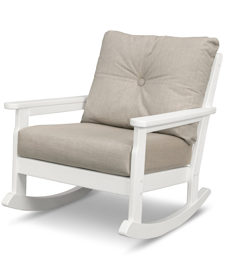 Vineyard Deep Seating Rocking Chair - Vintage White/Cast Ash