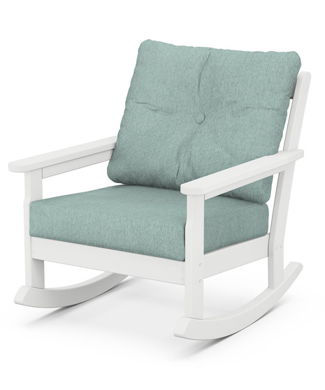 Vineyard Deep Seating Rocking Chair - White/Glacier Spa