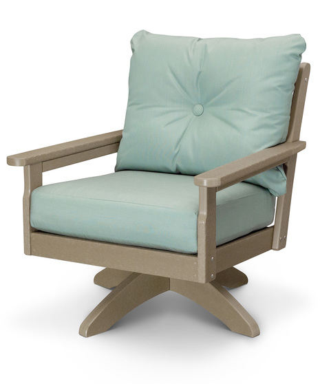 Vineyard Deep Seating Swivel Chair - Vintage Sahara/Spa