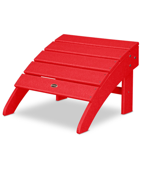 Palm Coast Ottoman - Sunset Red