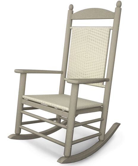 Jefferson Rocking Chair - Sand with White weave