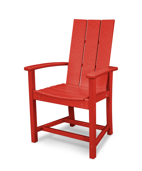 Modern Adirondack Dining Chair - Sunset Red