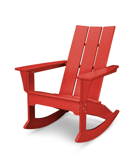 Modern Adirondack Rocker - Sunset Red