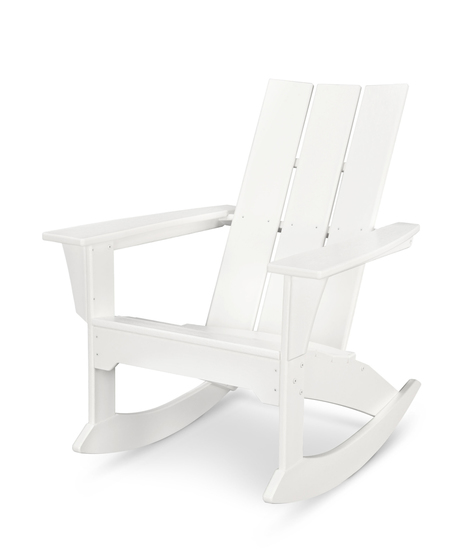 Modern Adirondack Rocker - White