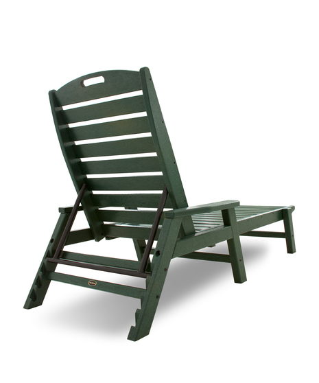 Nautical Chaise with Arms - Green