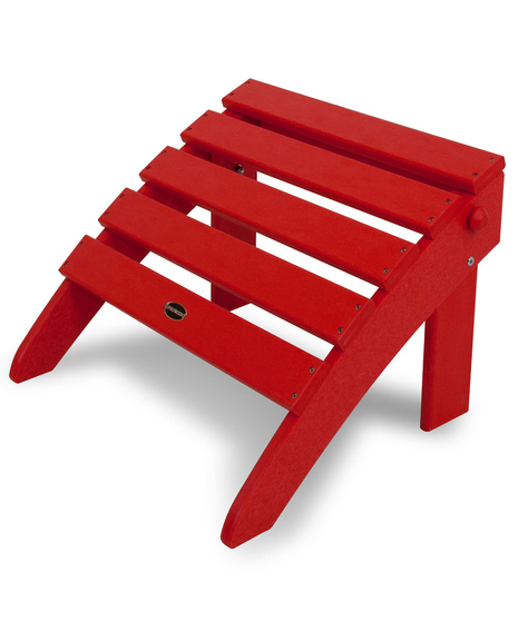 Classic Folding Ottoman - Sunset Red