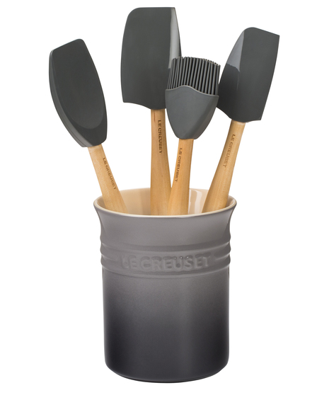 The Craft Series Utensil set is designed for everyday use and long-lasting durability and includes our most popular silicone utensils in a stoneware crock.