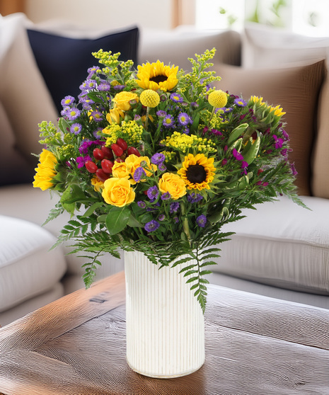 Sunflower Fields - bright blooms with rustic charm