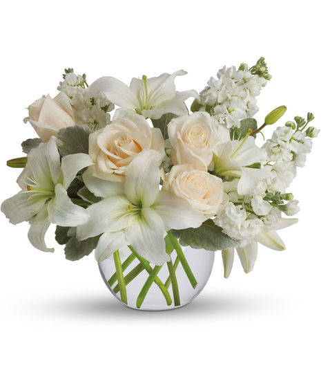 Heavenly hues and pretty petals are in perfect harmony in this gorgeous arrangement. Lovely for a birthday, anniversary or just because, it's simply stunning!