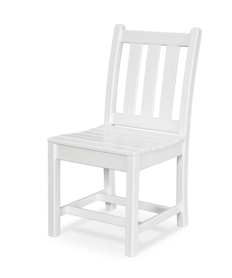 Traditional Garden Dining Side Chair - White