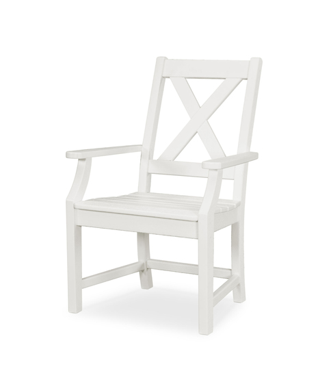 Braxton Dining Arm Chair - White