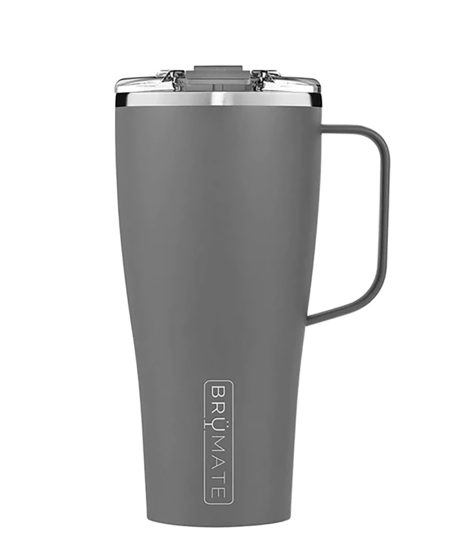 The BrüMate Toddy XL is our versatile, fully leakproof, triple-insulated, stainless steel mug with a handle that works with both hot and cold beverages.