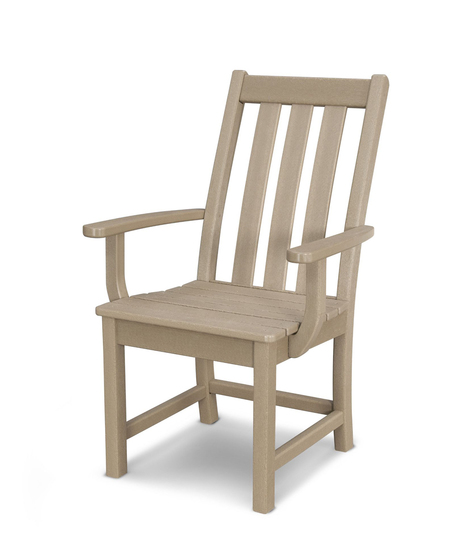 Vineyard Dining Arm Chair - Vintage Finish Sahara