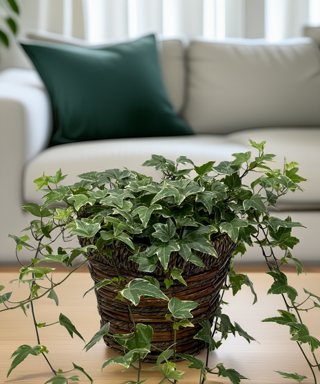 6-inch Ivy Plant with decorative vining foliage. Thrives in bright, indirect light—ideal for climbing or trailing as a classic indoor plant.
