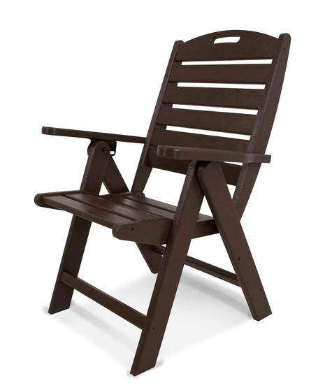 High back folding dining chair clearance