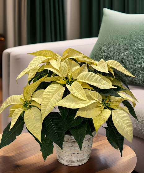 White Poinsettia in 6