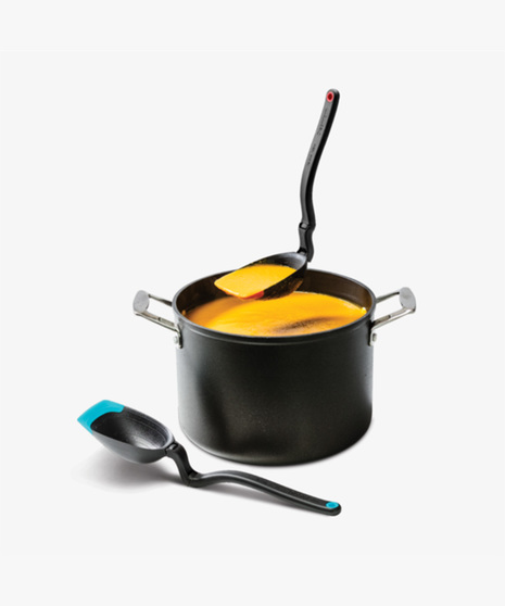 Spadle is the incredibly versatile spoon that twists into a ladle.