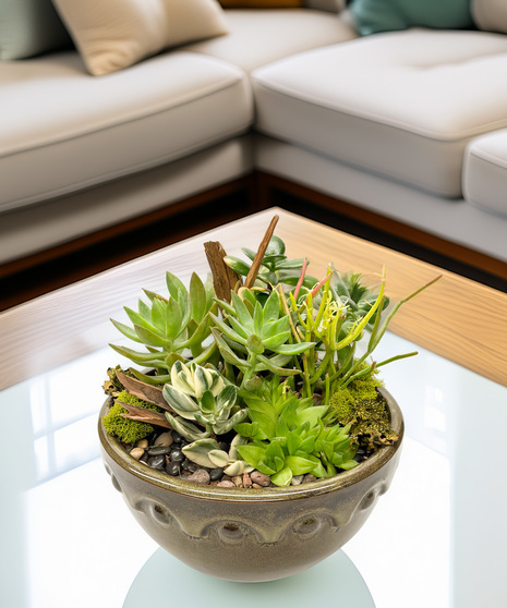 An easy-care succulent garden 