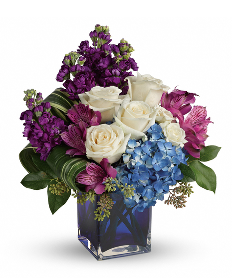 Portrait In Purple Bouquet