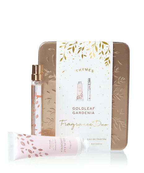 Beautifully nestled in a gold-accented giftable box, this Fragrance Duo includes a convenient Petite Hand Creme and an Eau de Parfum Spray Pen