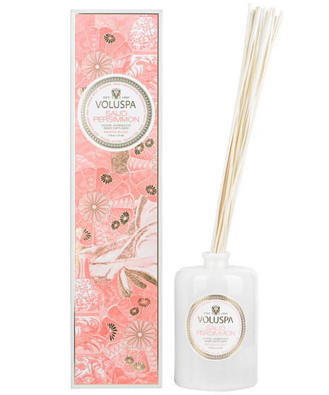 Voluspa’s fragrant diffuser oil is hand-poured into an embossed glass vessel for a subtle pop of elegant décor.  4-6 months.