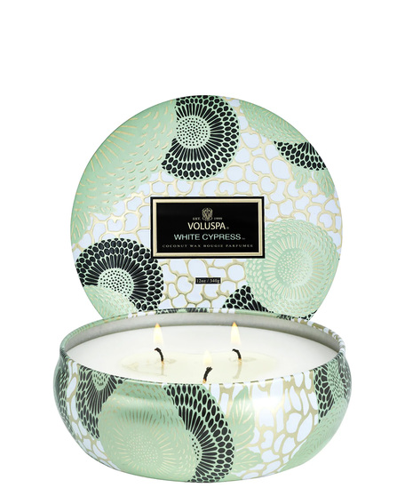 Voluspa 3-Wick Decorative Tin Candles